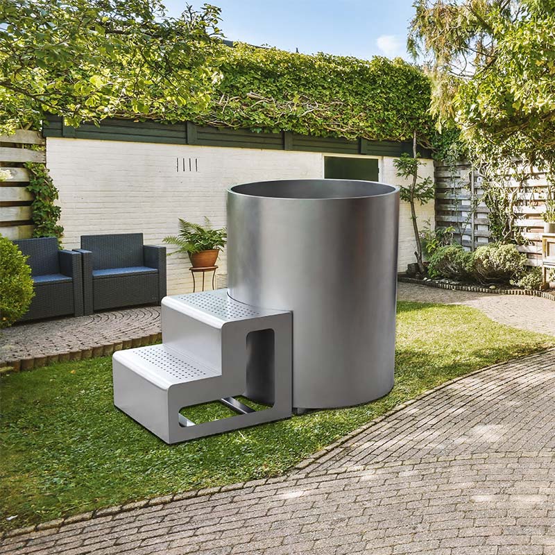 Badewanne aus Edelstahl