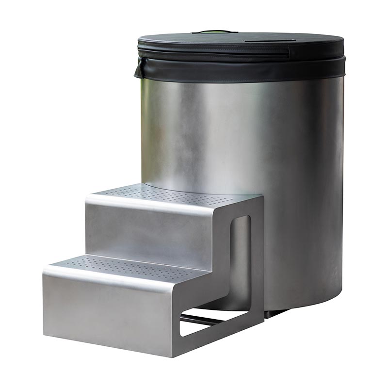 Komplette, runde Kalttauchwanne aus Edelstahl 304